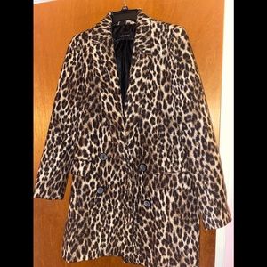 🚫SOLD🚫 Zara Leopard Print Long Blazer XS